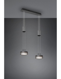 [SA-TRIO326510242] Lampadario Sospeso Doppio Disco Led Antracite