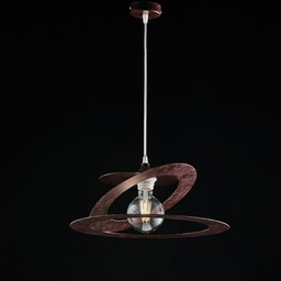 [SA-BL208-1-COR] Lampadario a sospensione in ferro tagliato al laser Marrone Corten 40x h18 cm