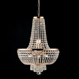 [SA-BL189-8-OR] Lampadario imperiale in ferro e ottone Oro con stass otto luci 50x h74 cm