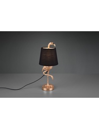 [SA-TRIOR50251079] Lampada da Tavolo Fenicottero Oro e Paralume Nero