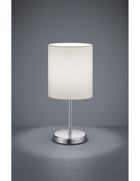 [SA-TRIOR50491001] Lampada da Tavolo Jerry Cromo Paralume Bianco Ø13 cm