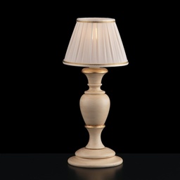 [SA-BL172-LT-AV] Lume in legno e pasta di legno avorio e foglia oro 1 luce cm 36