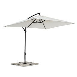 [SA-B0795704] Ombrellone a Braccio Antracite-Naturale 2x3 cm - Ampio e Funzionale