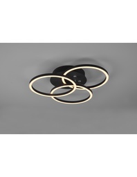 [SA-TRIOR62823132] Plafoniera a 3 Cerchi Orientabili LED Dimmer Circle Nero