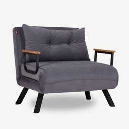 [96334] Poltrona letto pieghevole Sando in tessuto grigio 60x78xh.78 cm