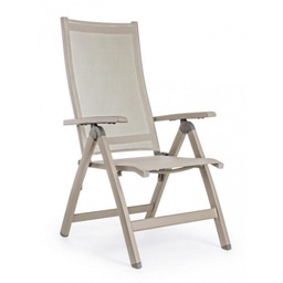 [SA-B0662231] Poltrona per esterno reclinabile Tortora 59x71x h113 cm