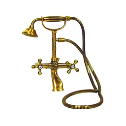 [SA-FZ60440] Rubinetto miscelatore per vasca da bagno con doccetta ottone antico - Dimensioni: 35x18x16 cm