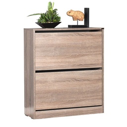 [SA-FZ84863] Scarpiera a ribalta colore quercia 73x26xh.84 cm