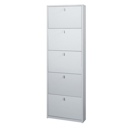 [SA-ASK555BFBFK] Scarpiera Slim Cinque Ante Bianco Cenere 63x18xh190 cm