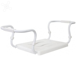 [100536] Sedile regolabile per vasca in acciaio verniciato bianco 19 x 26 x 65.5 cm