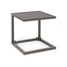 [SA-B0662916] Tavolino per esterno in alluminio Caffè 40x40x h40 cm