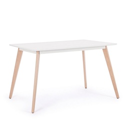 [SA-B0732986] Tavolo in legno bianco Michelangelo 120 x 80 cm