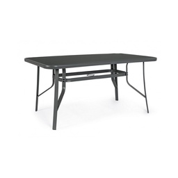 [SA-B0802954] Tavolo per esterno in acciaio Martinez 150x90x70cm