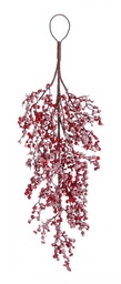 [SAM-B0934794] 6x Decor. Delia Bacche Rosso Ghiacc Goccia - Samnite