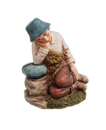 [SAM-B0915091] 6x Figura Presepe Pastore Dormiente H16 - Samnite
