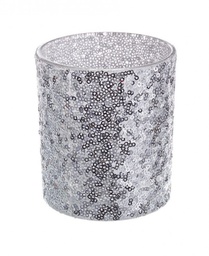 [SAM-B0914375] 6x P.Candela Paillette Argento - Samnite