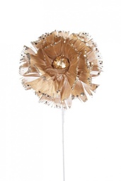 [SAM-B0927224] 6x Pick Piume Fiore Champagne - Samnite
