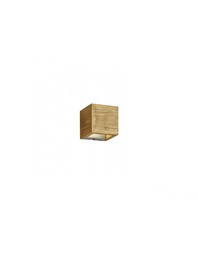 [SAM-TRIO223710130] Applique Brad Cubo Legno Doppia Emissione Led Trio Lighting - Samnite