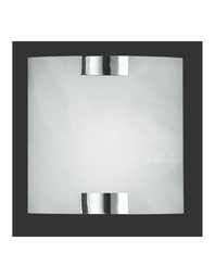 [SAM-TRIO2523011-01] Applique Divo Cromo E Vetro Bianco Sabbiato 20x20 cm Trio Lighting - Samnite