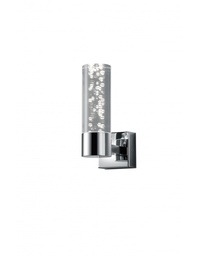 [SAM-TRIO282410106] Applique Led Bolsa Cromo Paralume Cilindro Effetto Bolle IP44 Trio Lighting - Samnite