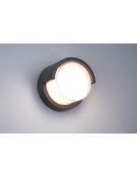 [SAM-TRIOR27036132] Applique Rotonda Da Esterno Puno Nero IP54 Trio Lighting - Samnite