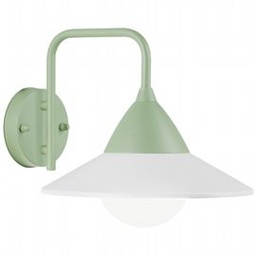 [SAM-SOV97782/24] Applique in alluminio e metallo, diffusore in termoplastico opalino, consumo 20W - Samnite