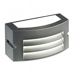 [SAM-SOV98492/16] Applique in alluminio pressofuso con diffusore opalino - Luce calda - 10W - 840 lumen - IP54 grafite - Samnite