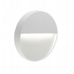 [SAM-SOV98156/02] Applique tonda in alluminio pressofuso con diffusore satinato - 3W - Luce calda - IP65 bianco - Samnite
