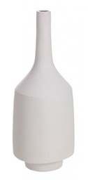 [SAM-B0183086] Bottiglia Decorativ Kothon Bianc S H29,5 - Samnite