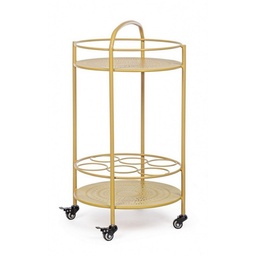 [SAM-B0802889] Carrello per bottiglie in acciaio Giallo Ocra - Samnite