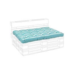 [SAM-B0806433] Cuscino Pallet Seduta Riga Turchese 120x80xH15 cm - Samnite