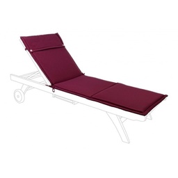 [SAM-B0806372] Cuscino lettino esterno  in tessuto sfoderabile bordeaux Poly - Samnite