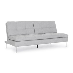[SAM-B0735302] Divano Letto 3 Posti Leon Grigio Chiaro in tessuto L190 cm - Samnite