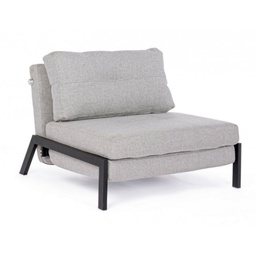 [SAM-B0735205] Divano letto salvaspazio un posto in tessuto Beige HAYDEN 95x96x h79 cm - Samnite