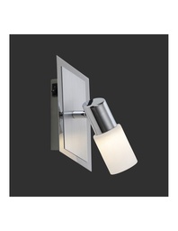 [SAM-TRIO821470105] Faretto Clapton Spot Led Cromo E Vetro Bianco H20 cm Trio Lighting - Samnite