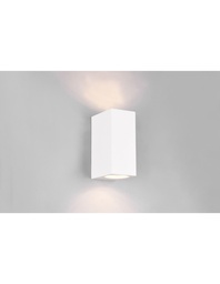 [SAM-TRIO204269231] Lampada Parete Squadrata Doppia Emissione GU10 Roya Bianco IP44 Trio Lighting - Samnite