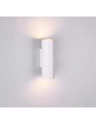 [SAM-TRIO212400201] Lampada da Parete Cilindro Bianco Marley Doppia Luce Sopra e Sotto Trio Lighting - Samnite