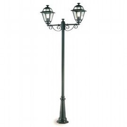 [SAM-SOV861/16] Lampada da esterno in alluminio pressofuso con diffusori in vetro trasparente grafite - Samnite