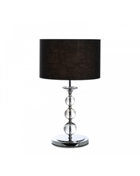 [SAM-LA/086/N] Lampada da tavolo Giuditta in tessuto e metallo nero STS - Samnite