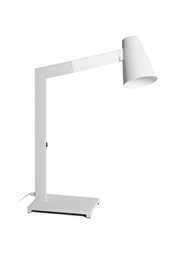 [SAM-LA/101/BI] Lampada da tavolo con paralume in metallo bianco 415x60,5h cm - Samnite