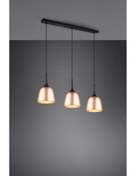 [SAM-TRIO310800308] Lampadario Lineare 3 Pendel Sospesi Ottone Chiron Trio Lighting - Samnite