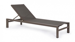 [SAM-B0663182] Lettino Skipper New C-Ruote Coffee Yk14 -  - Samnite
