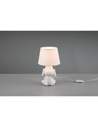 [SAM-TRIOR50861001] Lume Scimmietta Ceramica Bianca Non Sento Nilson Trio Lighting - Samnite