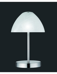 [SAM-TRIOR52021107] Lumetto Led Queen Dimmerabile Nichel Paralume Vetro Alabastro Trio Lighting - Samnite