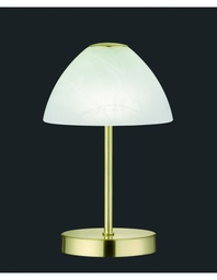 [SAM-TRIOR52021108] Lumetto Led Queen Dimmerabile Ottone Paralume Vetro Alabastro Trio Lighting - Samnite
