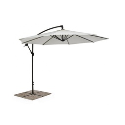 [SAM-B0795700] Ombrellone da giardino con braccio a 360°Texas cm 300x h260 Antracite-Natural - Samnite