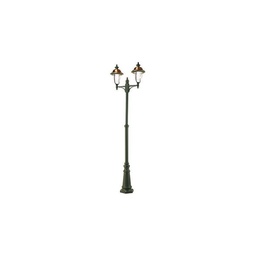 [SAM-SOV198/14] Palo con struttura in pressofusione di alluminio grigio e rame da esterno h. 244 cm - Samnite
