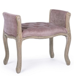 [SAM-B0743676] Panca singola classica legno velluto Diva cm 71 x 48 x 60 - Samnite