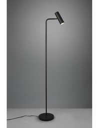 [SAM-TRIO412400132] Piantana Marley Nero E Spot Cilindrico H151 Trio Lighting - Samnite