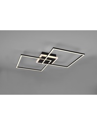 [SAM-TRIOR62843132] Plafoniera Arribo Quadrati Nero Led Dimmerabile Rgbw Trio Lighting - Samnite